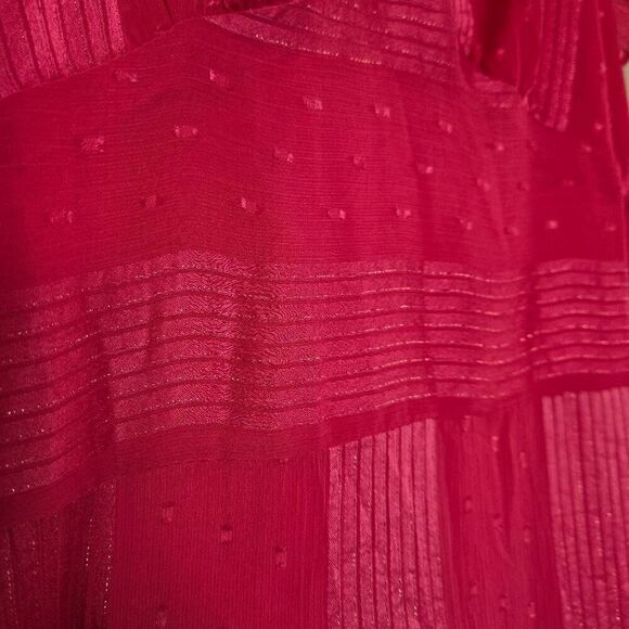 Beulah Style Pink Ruffle Sleeveless Maxi Dress Size Large - Picture 11 of 14